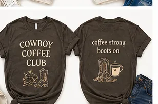 Cowboy Coffee Club — flat lay