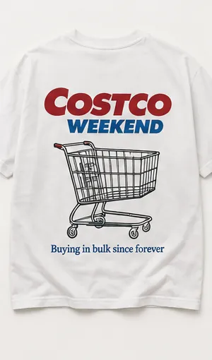 Costco Weekend — flat lay