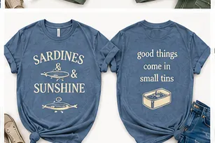 Sardines & Sunshine — flat lay