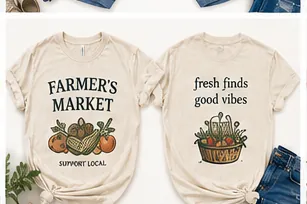 Farmer's Market — flat lay