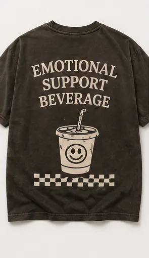 Emotional Support Beverage — flat lay