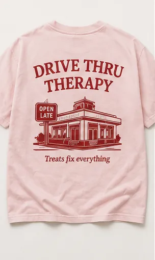 Drive Thru Therapy — flat lay