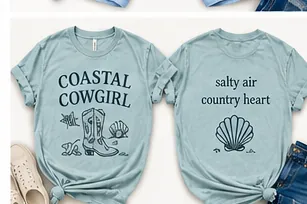 Coastal Cowgirl — flat lay