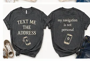 Text Me The Address — flat lay