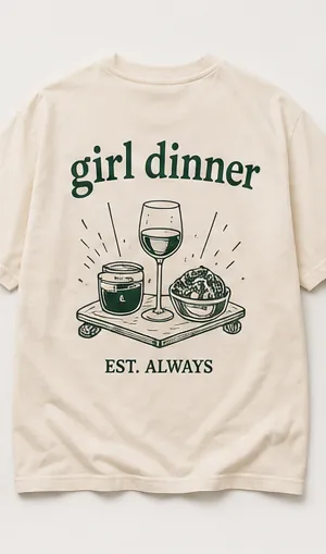 Girl Dinner — flat lay
